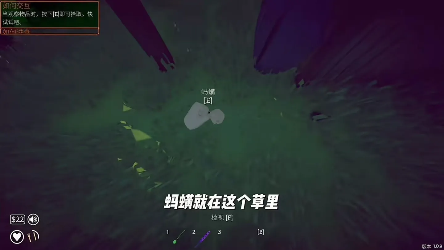 A single Leech pickup hidden in grass on Island 2